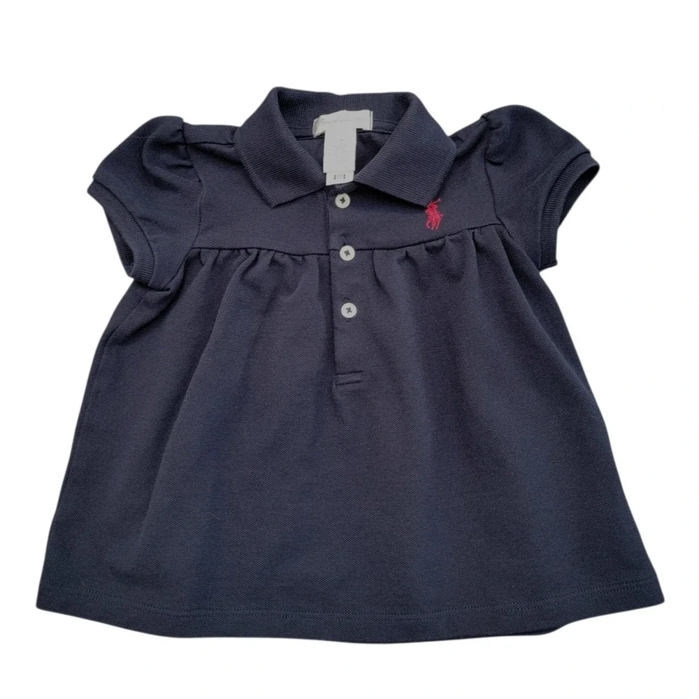 Ralph Lauren Polo Shirt and Patchwork Shorts Set Kids 9M Navy Preppy Classic